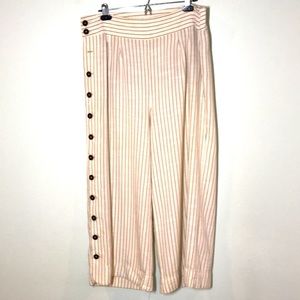 Anthropologie pin stripe gauchos